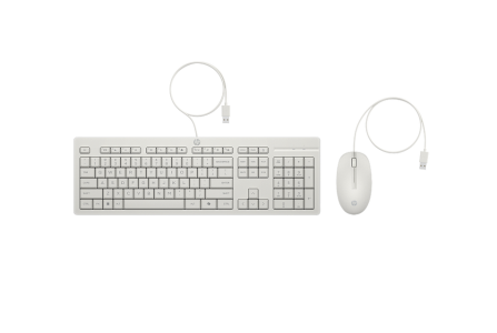 Tipkovnica in miška USB HP 225 Combo bela