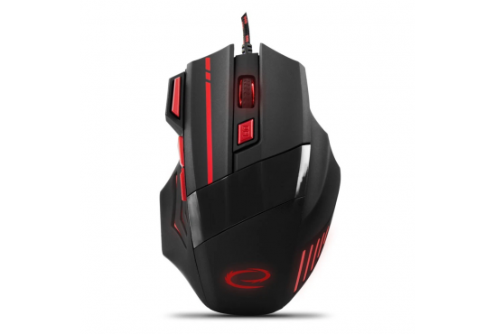 ESPERANZA žična gaming miška 7D optična MX201 WOLF rdeča