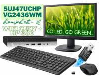 Komplet računalnik HP ProDesk 600 G4 DM Demo + monitor VG2436WM 60 cm (24″) FHD LED + USB Wi-Fi cudy + HP 330 komplet tipkovnice in miške + webcam Port Designs