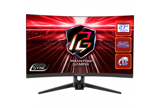 Monitor ASRock Phantom Gaming PG27F15RS1A 68,58 cm (27″) FHD VA LED HDR10 240 Hz ukrivljen