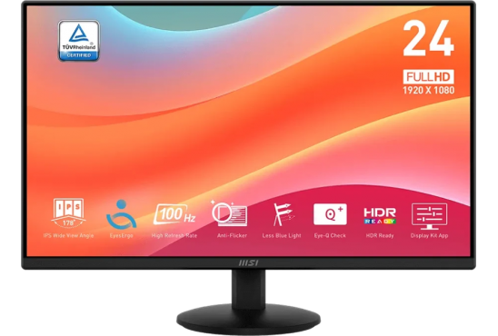 Monitor MSI PRO MP242L 60,5 cm (23,8″) FHD IPS LED 100 Hz