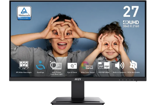 Monitor MSI PRO MP273UDE 68,6 cm (27″) 4K UHD IPS LED 60Hz 4ms