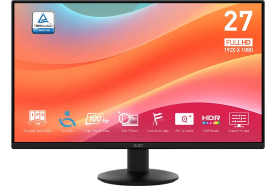 Monitor MSI Pro MP272L 68,6 cm (27″) FHD IPS LED 100 Hz