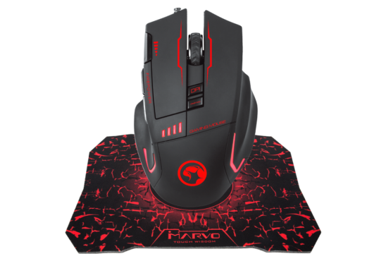 USB miška Gaming MARVO G909L + G1 podloga